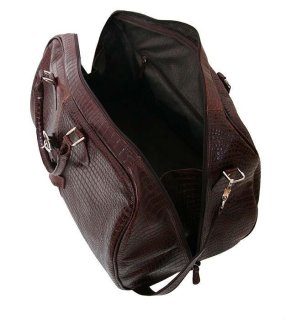 Шкіряна дорожня сумка 45 л Vip Collection 36490 Brown Croco
