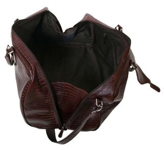 Шкіряна дорожня сумка 45 л Vip Collection 36490 Brown Croco