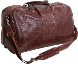 Шкіряна дорожня сумка 45 л Vip Collection 36490 Brown Croco