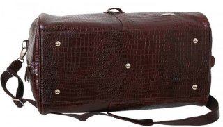 Шкіряна дорожня сумка 45 л Vip Collection 36490 Brown Croco