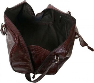 Шкіряна дорожня сумка 45 л Vip Collection 36490 Brown Croco