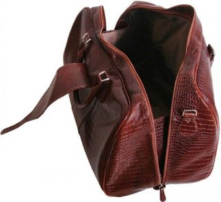 Шкіряна дорожня сумка 45 л Vip Collection 36490 Brown Croco