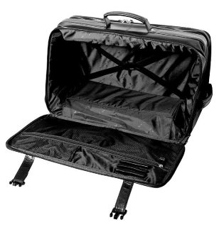 Кожаная дорожная сумка на 2-х колесах 32 л Vip Collection 5225 Black