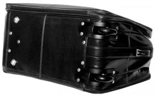 Кожаная дорожная сумка на 2-х колесах 32 л Vip Collection 5225 Black
