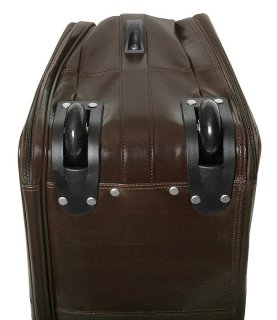 Кожаная дорожная сумка на 2-х колесах 32 л Vip Collection 5225 Brown