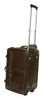 Кожаная дорожная сумка на 2-х колесах 32 л Vip Collection 5225 Brown