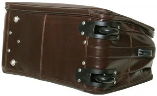 Кожаная дорожная сумка на 2-х колесах 32 л Vip Collection 5225 Brown