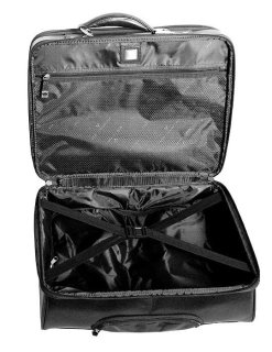 Кожаная дорожная сумка на 2-х колесах 36 л Vip Collection 47865 Black