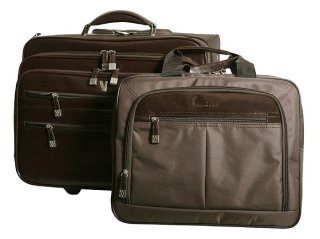 Кожаная дорожная сумка на 2-х колесах 36 л Vip Collection 47865 Brown