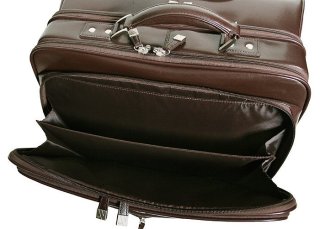 Кожаная дорожная сумка на 2-х колесах 36 л Vip Collection 47865 Brown
