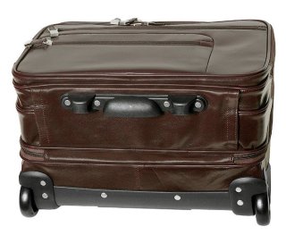 Кожаная дорожная сумка на 2-х колесах 36 л Vip Collection 47865 Brown