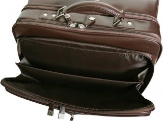 Кожаная дорожная сумка на 2-х колесах 36 л Vip Collection 47865 Brown