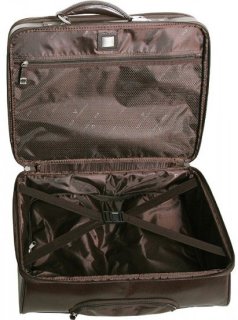 Кожаная дорожная сумка на 2-х колесах 36 л Vip Collection 47865 Brown