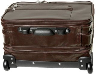 Кожаная дорожная сумка на 2-х колесах 36 л Vip Collection 47865 Brown