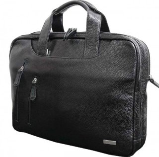 Кожаная сумка для ноутбука 15,6” Vip Collection 241 Black flotar