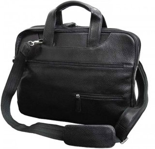 Кожаная сумка для ноутбука 15,6” Vip Collection 241 Black flotar