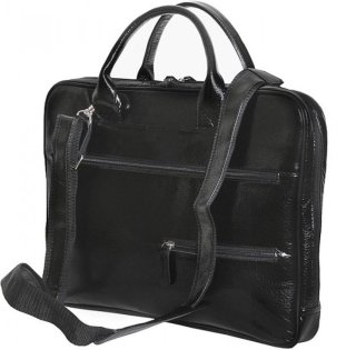 Кожаная сумка для ноутбука 15,6” Vip Collection 2411 Black flotar