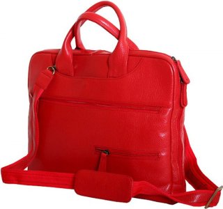 Кожаная сумка для ноутбука 15,6” Vip Collection 2411 Red flotar
