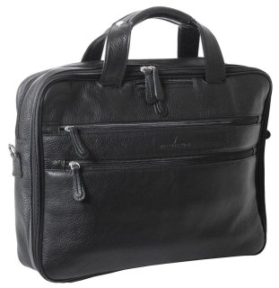 Кожаная сумка для ноутбука 15,6” Vip Collection 37922 Black flotar