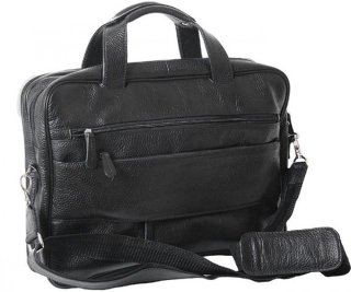Кожаная сумка для ноутбука 15,6” Vip Collection 37922 Black flotar