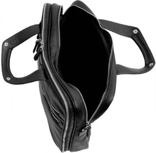 Кожаная сумка для ноутбука 15,6” Vip Collection 37922 Black flotar