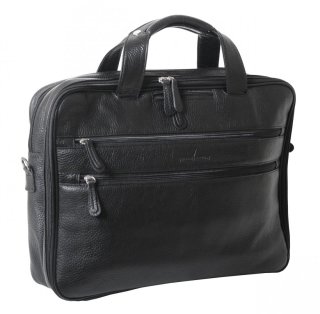 Кожаная сумка для ноутбука 15,6” Vip Collection 37922 Black flotar