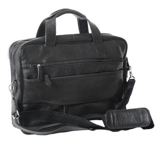 Кожаная сумка для ноутбука 15,6” Vip Collection 37922 Black flotar