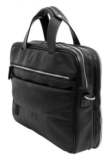 Кожаная сумка для ноутбука 15,6” Vip Collection 37922 Black flotar