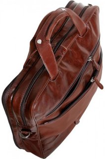 Кожаная сумка для ноутбука 15,6” Vip Collection 37922 Brown Dixy