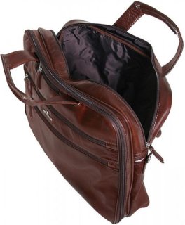 Кожаная сумка для ноутбука 15,6” Vip Collection 37922 Brown Dixy