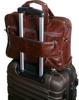 Кожаная сумка для ноутбука 15,6” Vip Collection 37922 Brown Dixy