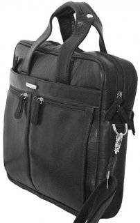 Кожаная сумка для ноутбука 15,6” Vip Collection 50104 Black flotar