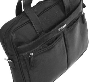 Кожаная сумка для ноутбука 15,6” Vip Collection 50104 Black flotar
