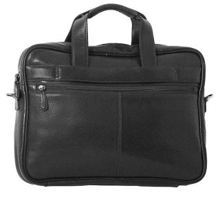 Кожаная сумка для ноутбука 15,6” Vip Collection 50104 Black flotar