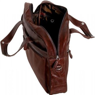 Кожаная сумка для ноутбука 15,6” Vip Collection 50104 Brown Dixy
