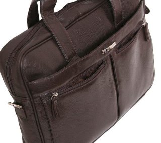 Кожаная сумка для ноутбука 15,6” Vip Collection 50104 Brown flotar