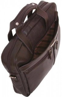 Кожаная сумка для ноутбука 15,6” Vip Collection 50104 Brown flotar