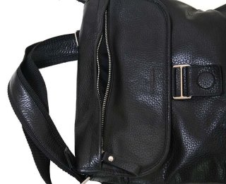 Кожаная сумка Vip Collection 1417 Black flotar