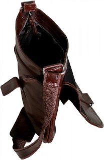 Шкіряна сумка Vip Collection 1417 Brown Dixy