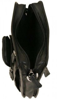 Кожаная сумка Vip Collection 1418 Black flotar