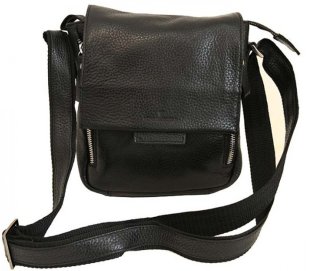 Кожаная сумка Vip Collection 1420 Black flotar