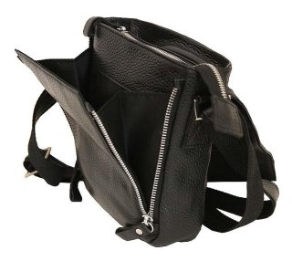 Кожаная сумка Vip Collection 1420 Black flotar