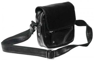 Шкіряна сумка Vip Collection 1423 Black flotar