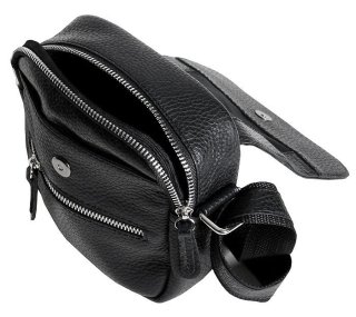 Шкіряна сумка Vip Collection 1423 Black flotar