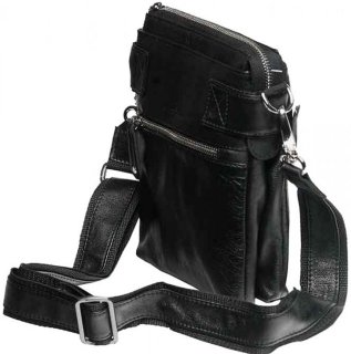 Кожаная сумка Vip Collection 1424 Black flotar