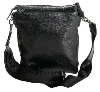 Кожаная сумка Vip Collection 1424 Black flotar