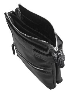 Кожаная сумка Vip Collection 1424 Black flotar