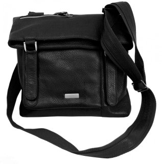 Кожаная сумка Vip Collection 1432 Black flotar