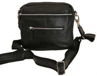 Кожаная сумка Vip Collection 1438 Black flotar