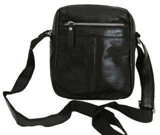 Кожаная сумка Vip Collection 1439 Black flotar